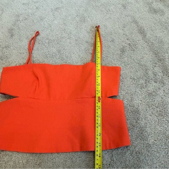 Zara Bright orange cutout camisole top blouse Sz L NWOT spring summer festival - Picture 7 of 16